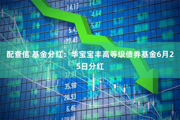 配查信 基金分红：华宝宝丰高等级债券基金6月25日分红